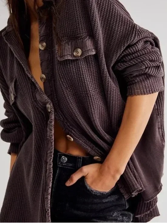 Free People One Scout Shaket In Mole - Picture 2 of 16